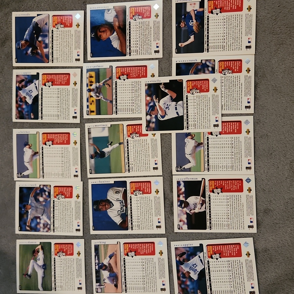 Vintage 1998 Upper Deck Royals Baseball Trading Cards - Picture 10 of 16